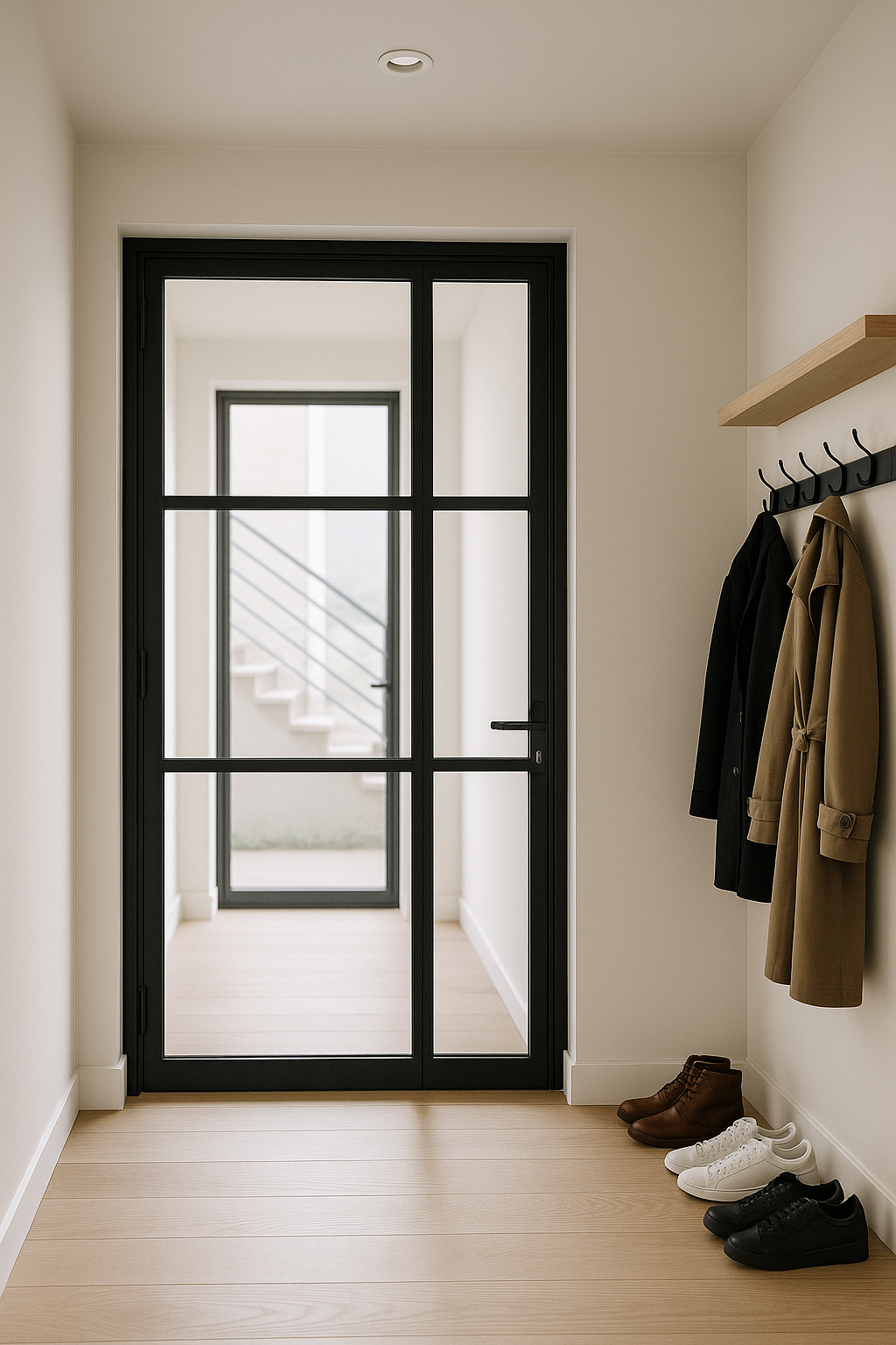 Klarglas für Lofttür